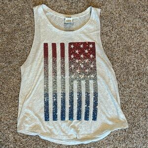Victoria’s Secret PINK American Flag Sequin Tank Top size Small